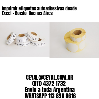Imprimir etiquetas autoadhesivas desde Excel – Boedo  Buenos Aires
