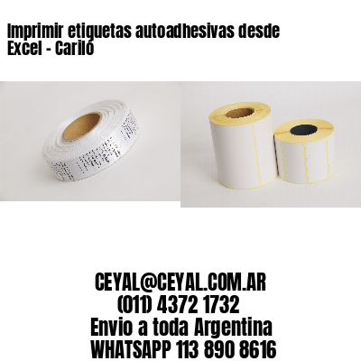Imprimir etiquetas autoadhesivas desde Excel - Cariló