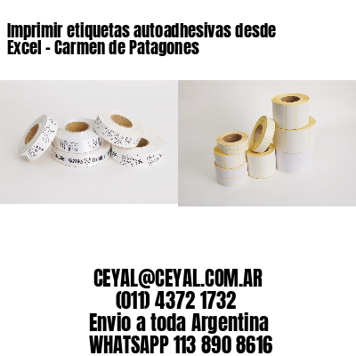 Imprimir etiquetas autoadhesivas desde Excel - Carmen de Patagones