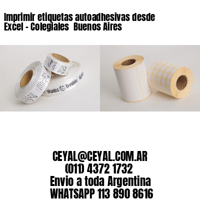 Imprimir etiquetas autoadhesivas desde Excel – Colegiales  Buenos Aires