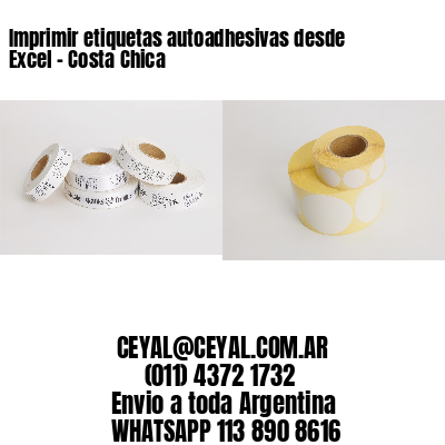 Imprimir etiquetas autoadhesivas desde Excel - Costa Chica