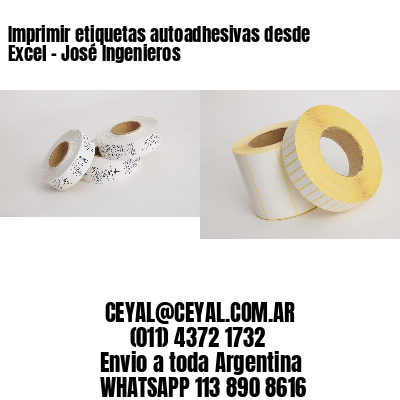 Imprimir etiquetas autoadhesivas desde Excel - José Ingenieros
