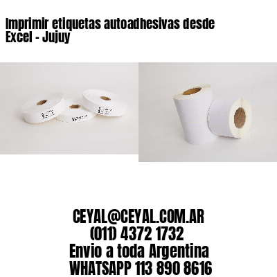 Imprimir etiquetas autoadhesivas desde Excel - Jujuy