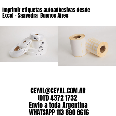 Imprimir etiquetas autoadhesivas desde Excel - Saavedra  Buenos Aires