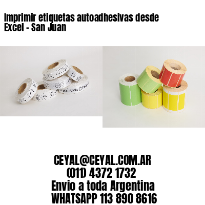 Imprimir etiquetas autoadhesivas desde Excel - San Juan
