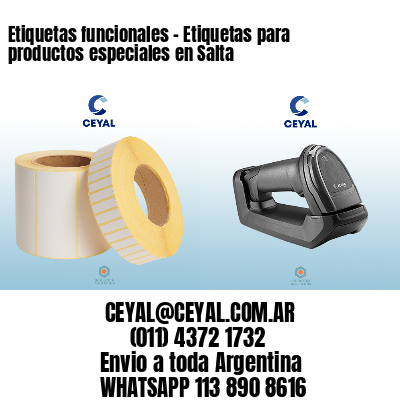 Etiquetas funcionales - Etiquetas para productos especiales en Salta