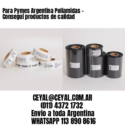 Para Pymes Argentina Poliamidas - Conseguí productos de calidad