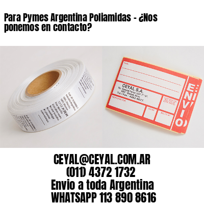 Para Pymes Argentina Poliamidas - ¿Nos ponemos en contacto?