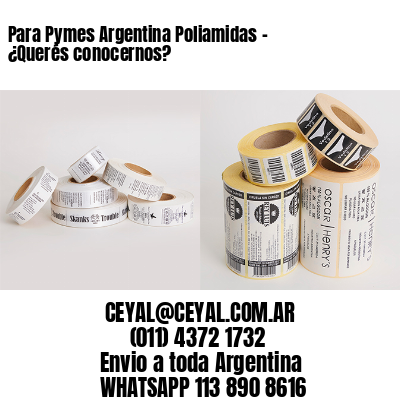 Para Pymes Argentina Poliamidas - ¿Querés conocernos?