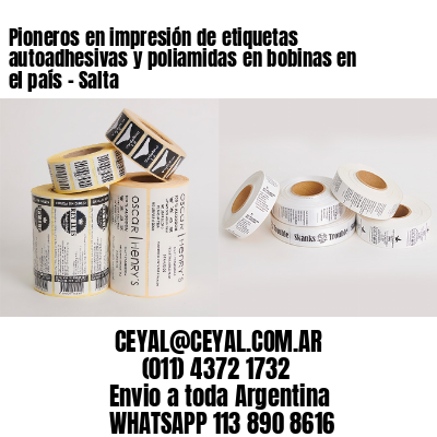 Pioneros en impresión de etiquetas autoadhesivas y poliamidas en bobinas en el país - Salta