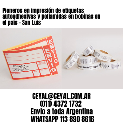 Pioneros en impresión de etiquetas autoadhesivas y poliamidas en bobinas en el país - San Luis