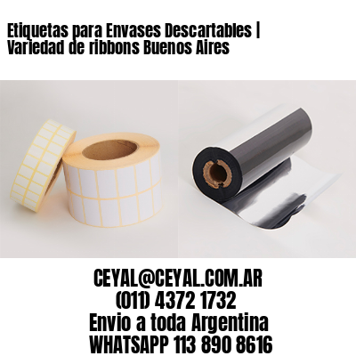 Etiquetas para Envases Descartables | Variedad de ribbons Buenos Aires