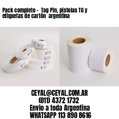 Pack completo –  Tag Pin, pistolas TG y etiquetas de cartón  argentina