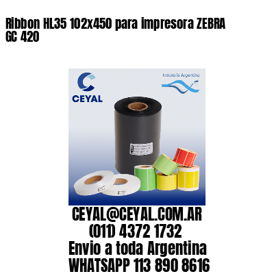 Ribbon HL35 102×450 para impresora ZEBRA GC 420