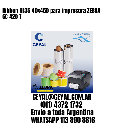 Ribbon HL35 40×450 para impresora ZEBRA GC 420 T