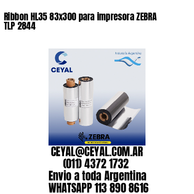 Ribbon HL35 83×300 para impresora ZEBRA TLP 2844