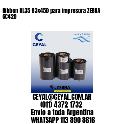 Ribbon HL35 83×450 para impresora ZEBRA GC420