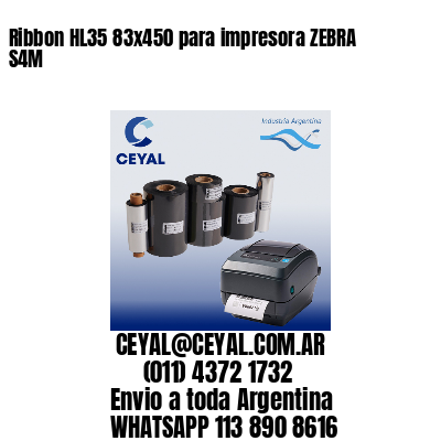Ribbon HL35 83×450 para impresora ZEBRA S4M