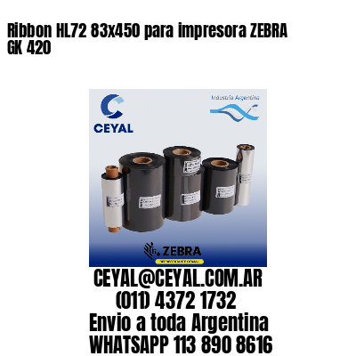 Ribbon HL72 83×450 para impresora ZEBRA GK 420