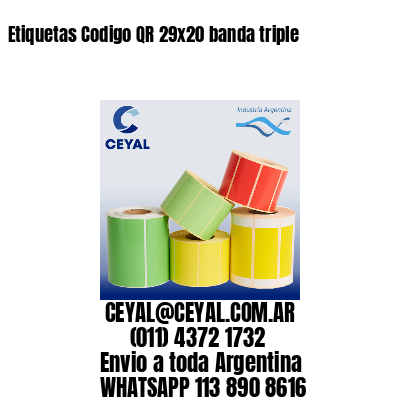 Etiquetas Codigo QR 29×20 banda triple
