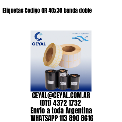 Etiquetas Codigo QR 40×30 banda doble
