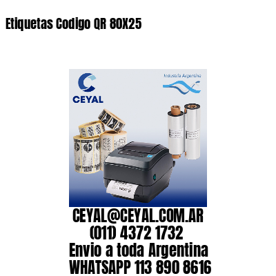 Etiquetas Codigo QR 80X25