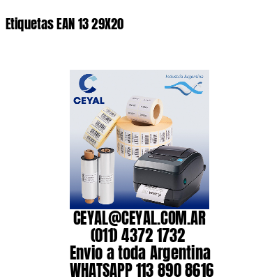 Etiquetas EAN 13 29X20