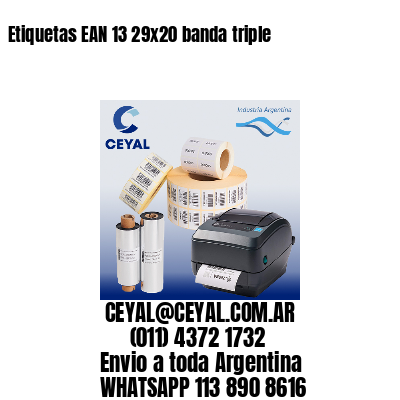 Etiquetas EAN 13 29×20 banda triple