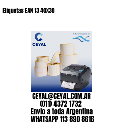 Etiquetas EAN 13 40X30