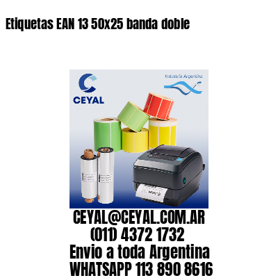 Etiquetas EAN 13 50×25 banda doble