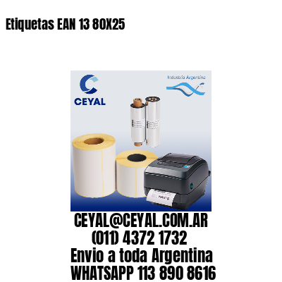 Etiquetas EAN 13 80X25
