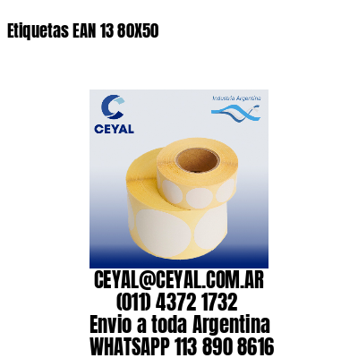 Etiquetas EAN 13 80X50