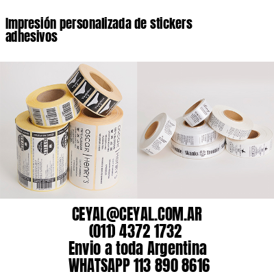 Impresión personalizada de stickers adhesivos