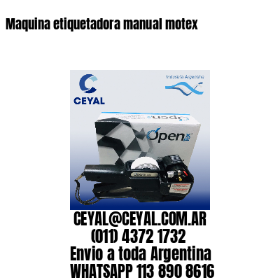 Maquina etiquetadora manual motex