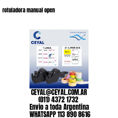 rotuladora manual open