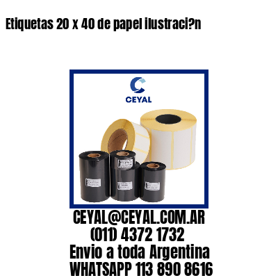 Etiquetas 20 x 40 de papel ilustraci?n
