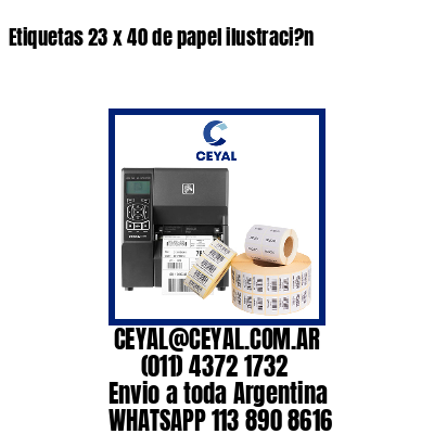 Etiquetas 23 x 40 de papel ilustraci?n