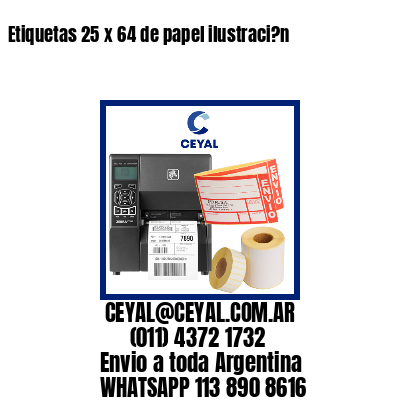 Etiquetas 25 x 64 de papel ilustraci?n