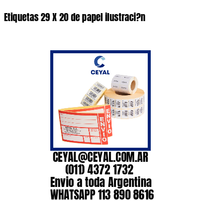 Etiquetas 29 X 20 de papel ilustraci?n