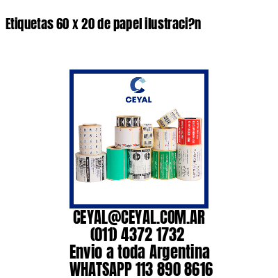 Etiquetas 60 x 20 de papel ilustraci?n