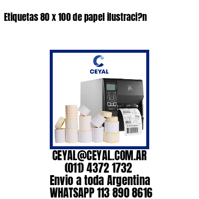 Etiquetas 80 x 100 de papel ilustraci?n