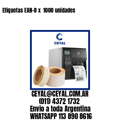 Etiquetas EAN-8 x  1000 unidades