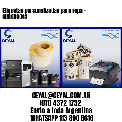 Etiquetas personalizadas para ropa – almohadas
