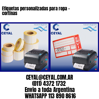 Etiquetas personalizadas para ropa – cortinas