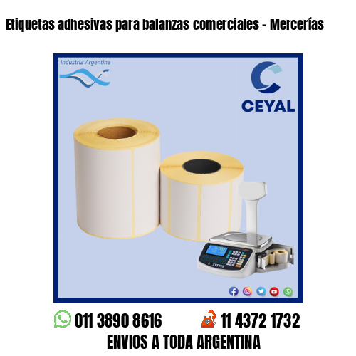 Etiquetas adhesivas para balanzas comerciales – Mercerías