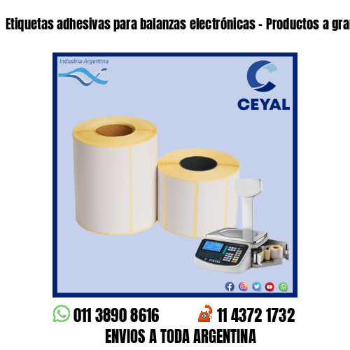 Etiquetas adhesivas para balanzas electrónicas – Productos a granel