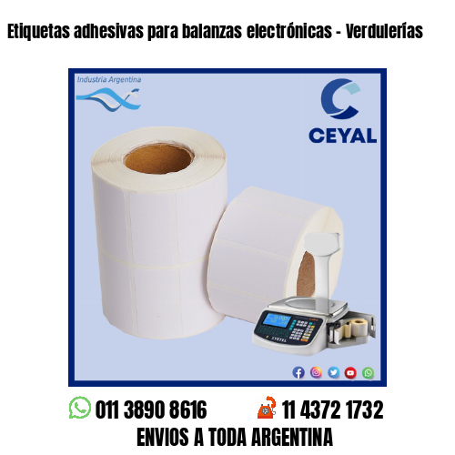 Etiquetas adhesivas para balanzas electrónicas – Verdulerías