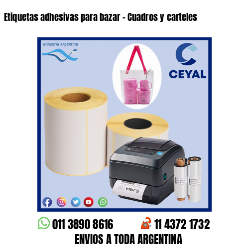 Etiquetas adhesivas para bazar – Cuadros y carteles