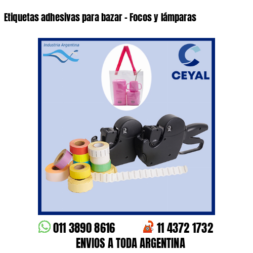 Etiquetas adhesivas para bazar – Focos y lámparas