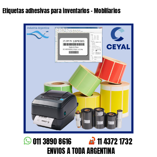 Etiquetas adhesivas para inventarios – Mobiliarios